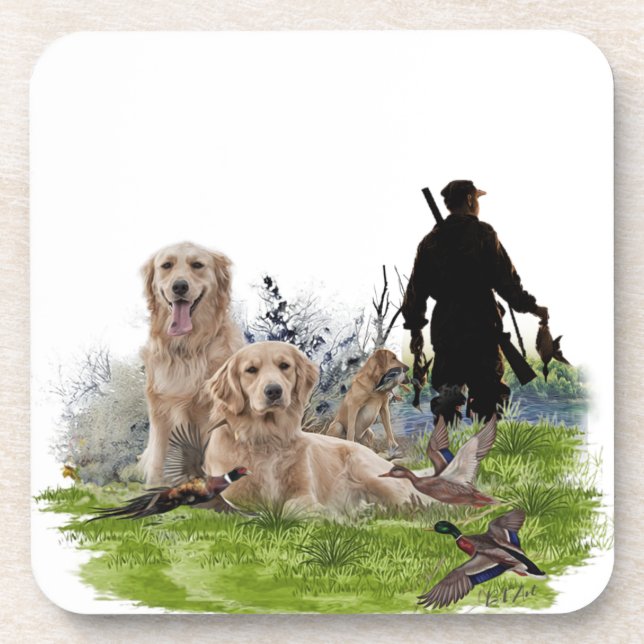 Porta-copo Ouros - Excelentes cães caçadores (Frente)