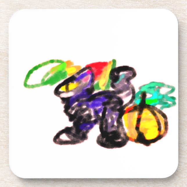 Porta-copo outono de alegria de Gato Negro (Frente)