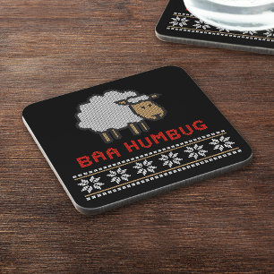 Porta-copo Ovelha de Natal Baa Humbug