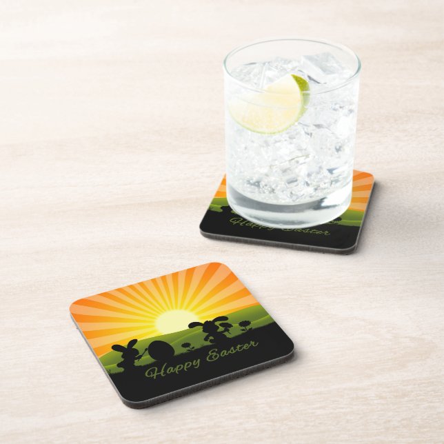 Porta-copo Ovo De Pintura De Coelhinho De Páscoa Bonito (Lado Direito)