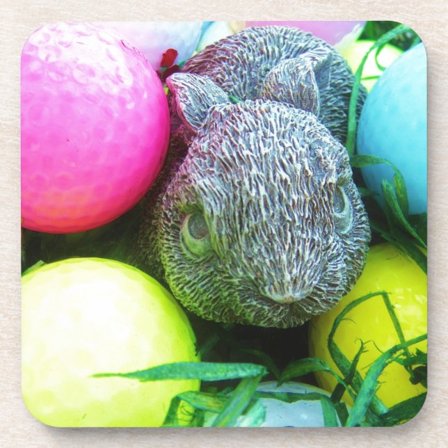 Porta-copo Ovos de Páscoa, Coelho, Bolas de Golfe (Frente)