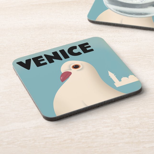 Porta-copo Pad do mouse, estilo Venice Vintage, poster de via (Left Side)