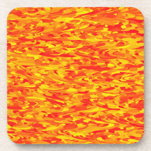 Porta-copo Padrão Abstrato Laranja Vermelho Amarelo