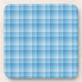 Porta-copo Padrão Abstrato Xadrez Branco Azul