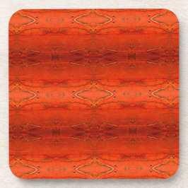 Porta-copo Padrão Asteca Laranja Rústico