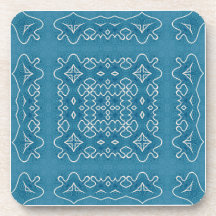Padrão Azulejo Ornamental Azul - Geométrico