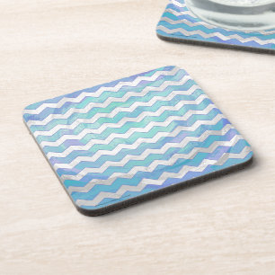 Porta-copo Padrão Chevron Azul de Geleira