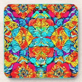 Porta-copo Padrão Colorido Liberado: Design criativo