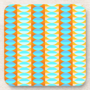 Porta-copo Padrão Colorido Turquesa Azul Laranja Amarelo