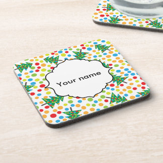 Porta-copo Padrão das árvores de Natal