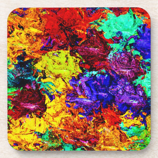 Porta-copo Padrão de Abstrato colorida impressionante (Frente)