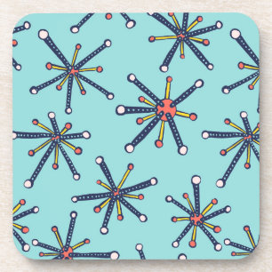 Porta-copo Padrão de Abstrato de Química Molécula Retro Mo