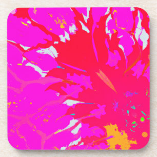 Porta-copo Padrão de Abstrato rosa elegante