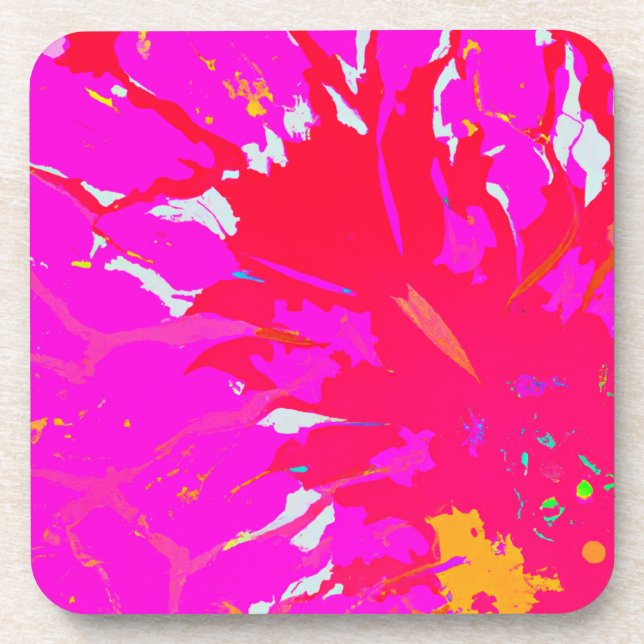 Porta-copo Padrão de Abstrato rosa elegante (Frente)