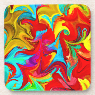 Porta-copo Padrão de Abstrato vívido colorido