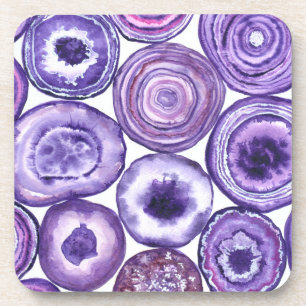 Porta-copo Padrão de agata violeta