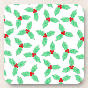 Porta-copo Padrão de amoras sagradas de Natal