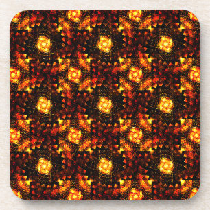 Porta-copo Padrão de Arte Abstrata Boho Moderno Elegante Dour