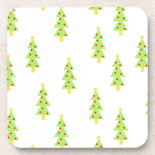 Porta-copo padrão de árvore de Natal meio século a colheit