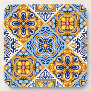 Porta-copo Padrão de azulejos cerâmicos