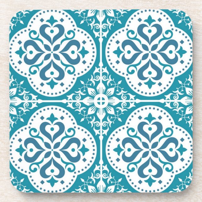Porta-copo Padrão de azulejos cerâmicos (Frente)