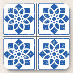 Porta-copo Padrão de azulejos cerâmicos