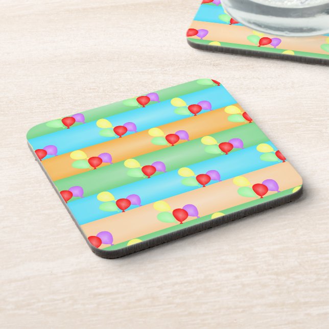 Porta-copo Padrão de Balões de Aniversário Coloridos (Left Side)