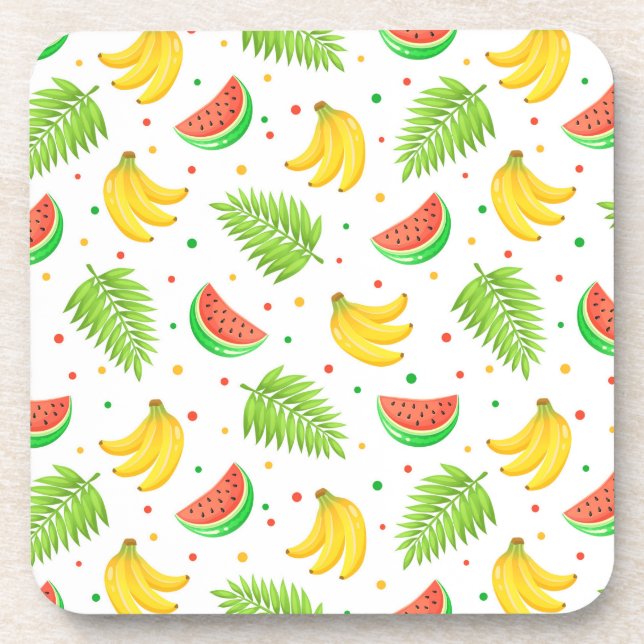 Porta-copo Padrão de Bolinhas de Fruta tropical (Frente)
