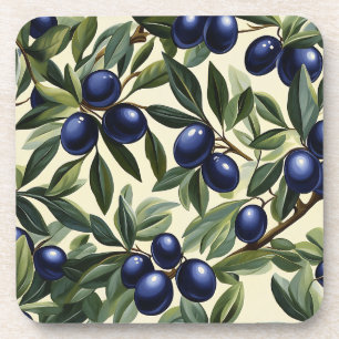 Porta-copo Padrão de Branqueamento Oleícola Elegante com Azul