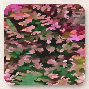 Porta-copo Padrão de Camuflagem Rosa, Pêssego e Verde