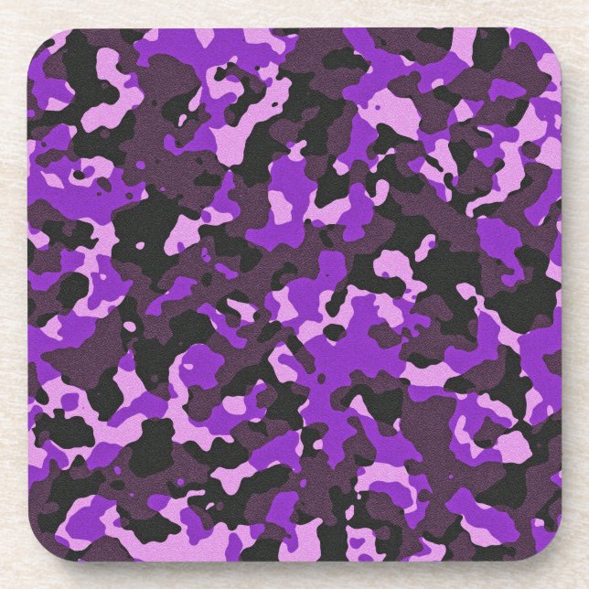 Porta-copo Padrão de camuflagem roxa (Frente)
