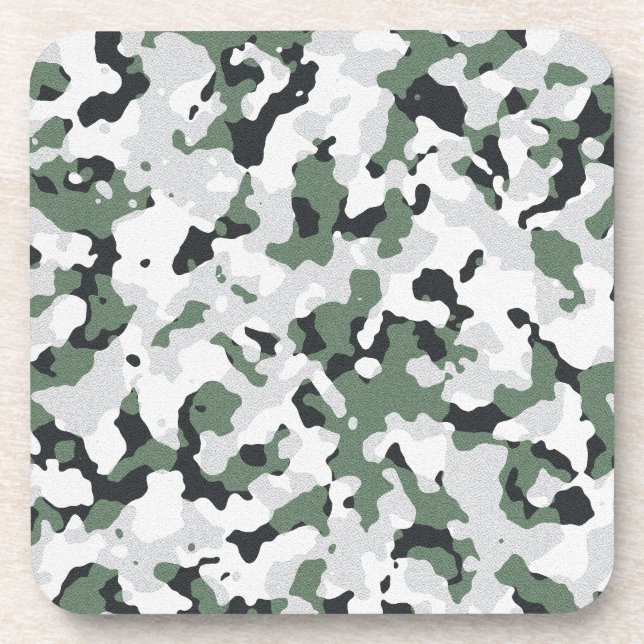 Porta-copo Padrão de camuflagem verde (Frente)