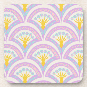 Porta-copo padrão de concha em cores pastel