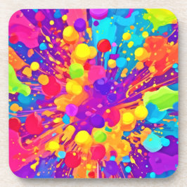 Porta-copo Padrão de cores vibrante