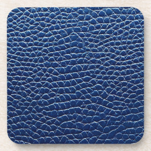Porta-copo Padrão de couro azul escuro