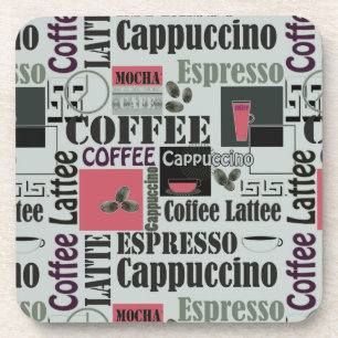 Porta-copo padrão de cozinha de café retrô para espresso latt