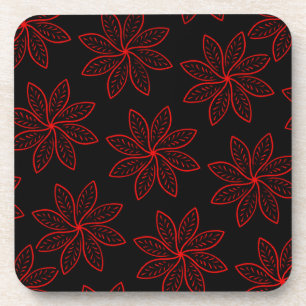 Porta-copo Padrão de Crimson em Preto