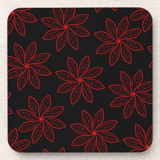 Porta-copo Padrão de Crimson em Preto (Frente)