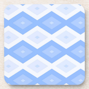 Porta-copo Padrão de diamante azul pálido