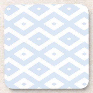 Porta-copo Padrão de diamante branco e azul pálido