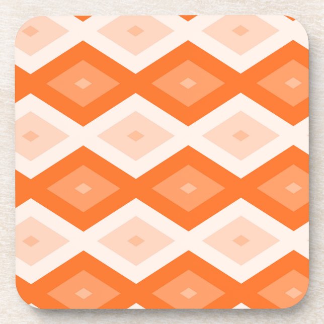 Porta-copo Padrão de diamante de laranja (Frente)