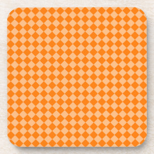 Porta-copo Padrão de Diamante do Verificador Laranja
