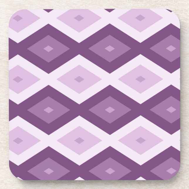 Porta-copo Padrão de diamante roxo (Frente)