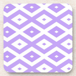 Porta-copo Padrão de diamante roxo e branco