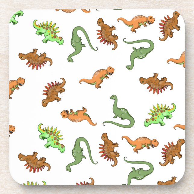 Porta-copo Padrão de Dinossauro Fofo (Frente)