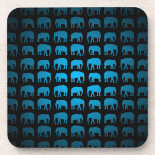 Porta-copo Padrão de Elefante Azul