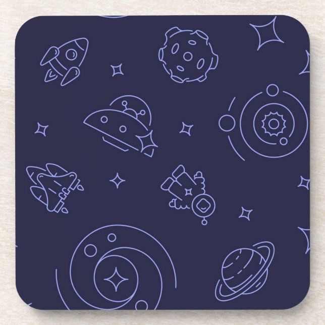 Porta-copo Padrão de espaço (Frente)