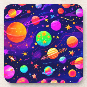 Porta-copo Padrão de espaço colorido