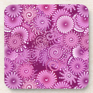 Porta-copo Padrão de espiral, roxo, rosa, ameixa, lilás