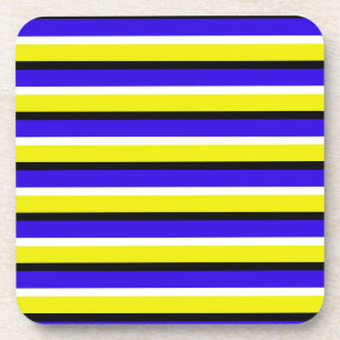 Porta-copo Padrão de Faixa Azul Amarelo